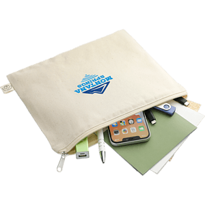 Organic Cotton Flat Travel Pouch