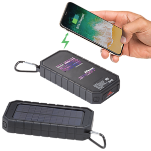 High Sierra® IPX 5 Solar Fast Wireless Power Bank