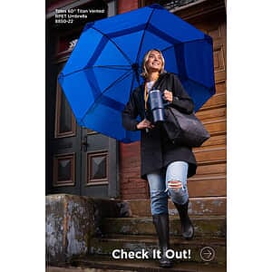 totes® 60" Titan Vented RPET Umbrella