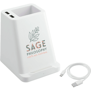 Wireless Charger Pen Holder/Dual Outputs