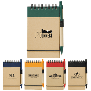 FSC® Mix 5" x 3" Recycled Jotter with Pen