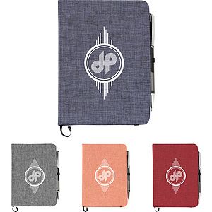 FSC® Mix 5" x 7" Heathered Bound Notebook