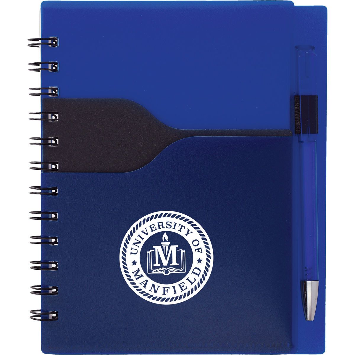 Promotional 5" x 7" valley spiral notebook with pen Personalized With