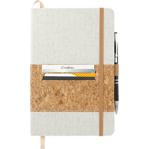 FSC® Mix 5.5" x 8.5" Recycled Cotton Cork Notebook