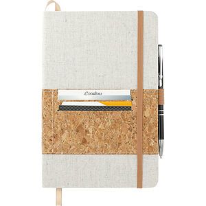 FSC® Mix 5.5" x 8.5" Recycled Cotton Cork Notebook