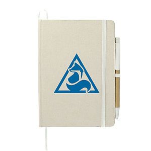 5" x 7" Organic Cotton Bound Notebook w/Pen