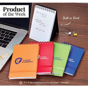 3" x 5" Recycled Stand Up Pocket Jotter