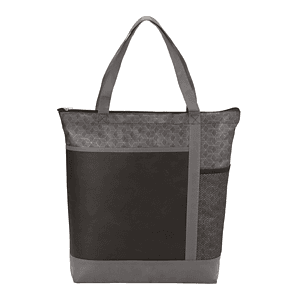 Chrome Non-Woven Zipper Convention Tote