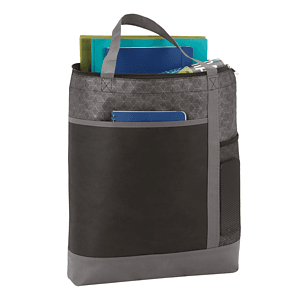 Chrome Non-Woven Zipper Convention Tote