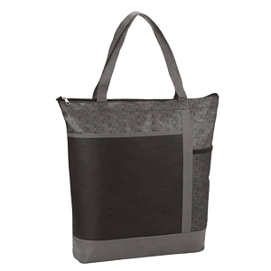 Chrome Non-Woven Zipper Convention Tote