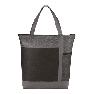 Chrome Non-Woven Zipper Convention Tote