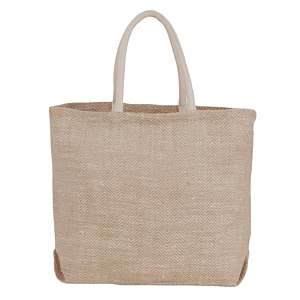 Herringbone Jute Tote