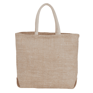 Herringbone Jute Tote