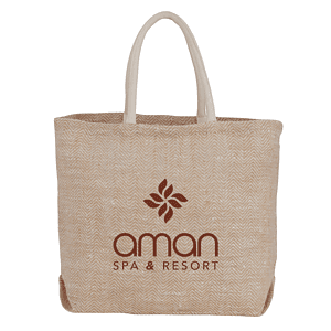 Herringbone Jute Tote