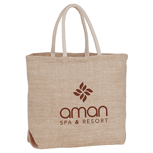 Herringbone Jute Tote