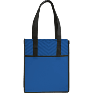 Printed Chevron Non-Woven Shopper Tote