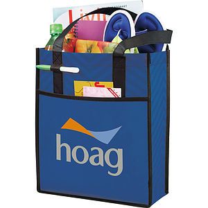 Printed Chevron Non-Woven Shopper Tote