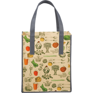 Big Grocery Vintage Laminated Non-Woven Tote