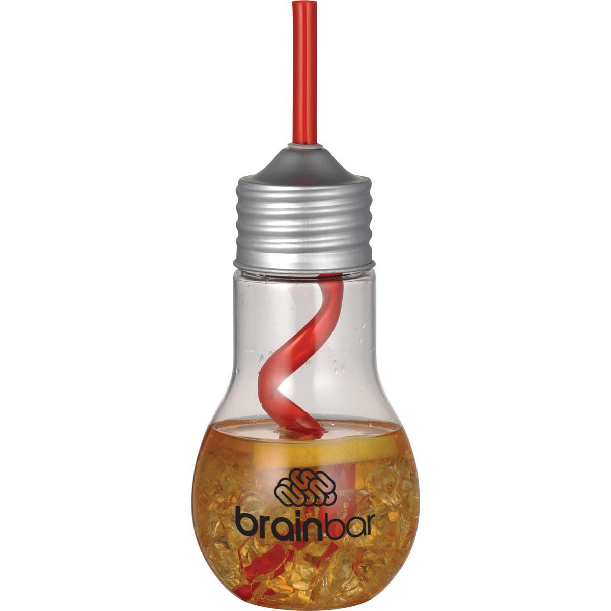 Promotional Light bulb 20oz tumbler with straw Personalized With Your