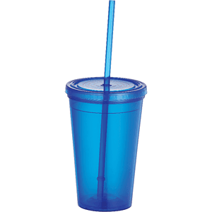 Iceberg 16oz Double-Wall Tumbler w/Straw