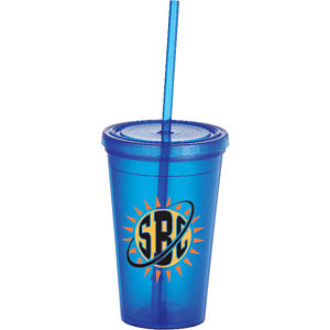 Iceberg 16oz Double-Wall Tumbler w/Straw
