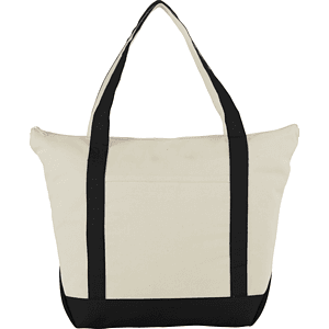 Classic 12oz Cotton Canvas Zippered Boat Tote