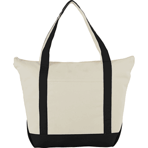 Classic 12oz Cotton Canvas Zippered Boat Tote
