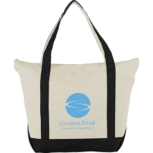 Classic 12oz Cotton Canvas Zippered Boat Tote