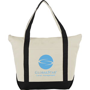 Classic 12oz Cotton Canvas Zippered Boat Tote