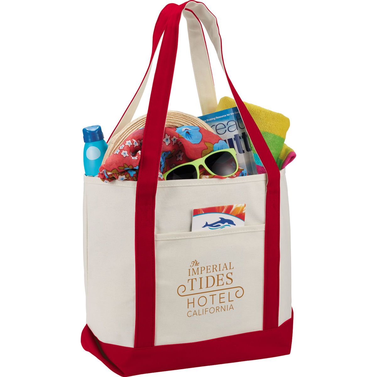 Promotional Classic 12oz cotton canvas boat tote Personalized With Your