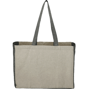 Recycled Cotton Contrast Side Shopper Tote