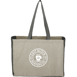 Recycled Cotton Contrast Side Shopper Tote