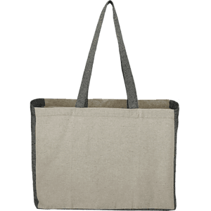 Recycled Cotton Contrast Side Shopper Tote