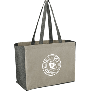 Recycled Cotton Contrast Side Shopper Tote