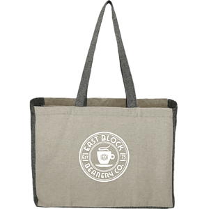 Recycled Cotton Contrast Side Shopper Tote