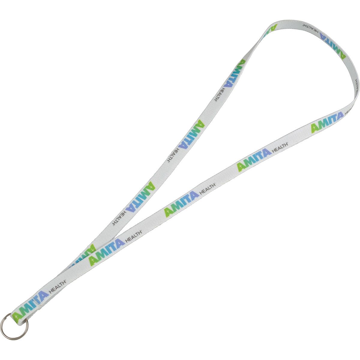 Full color 12 elastic lanyard w ring Brandextenders