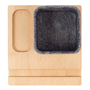 Recycled Felt &amp; Bamboo Pen Holder