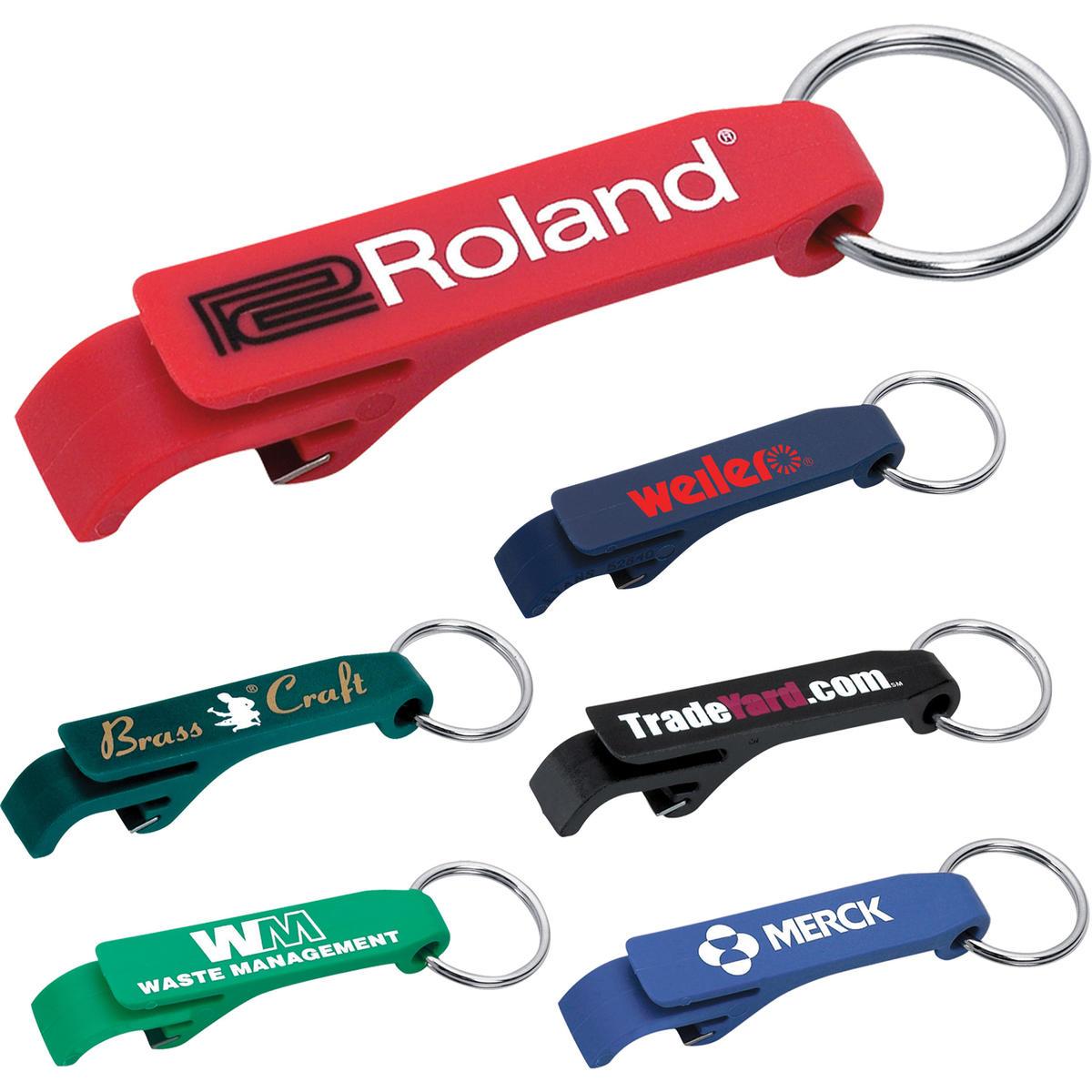 Custom Mini bottle can opener key ring personalized with your custom