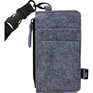 THE GOODS™ Recycled Felt Lanyard Wallet
