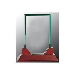 934 Rectangle Prestige Glass with Rosewood Piano Finish Base