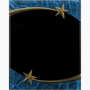 9 x 11 Blue Marble Shooting Star Acrylic Plaque