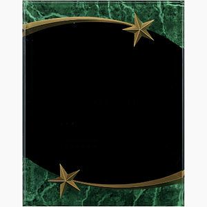 9 x 11 Green Marble Shooting Star Acrylic Plaque