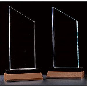 Zenith Summit Acrylic Award with Black Pedestal Walnut Base (4.75x11.25)