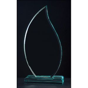 Flame Acrylic Award on Acrylic Base (4.75x9.75)