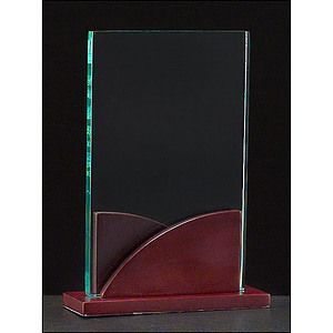 Acrylic Award on a Mahogany Finish Base (4 78x6 12)
