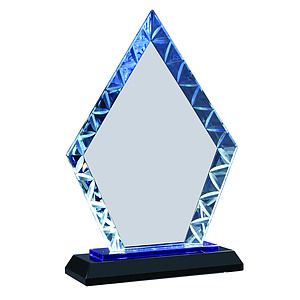 7 12 Diamond Accent Glass on Blue  Black Base
