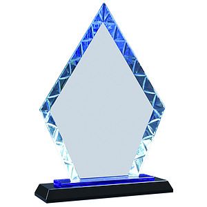9 Diamond Accent Glass on Blue  Black Base