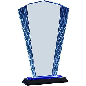 9 12 Fan Accent Glass on Blue  Black Base