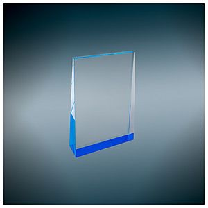 Blue Acrylic Wedge Award (4.5x7)
