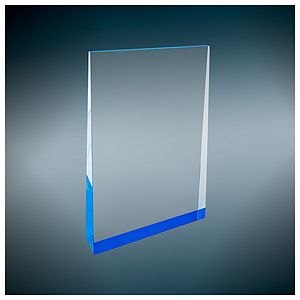 Blue Acrylic Wedge Award (5x8)